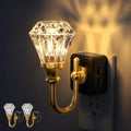 DORESshop LED Night Light, Diamond Acrylic Night Lights Plug into Wall, 3 Level Brightness Adjustable Plug in Night Light, 8-Color RGB…
