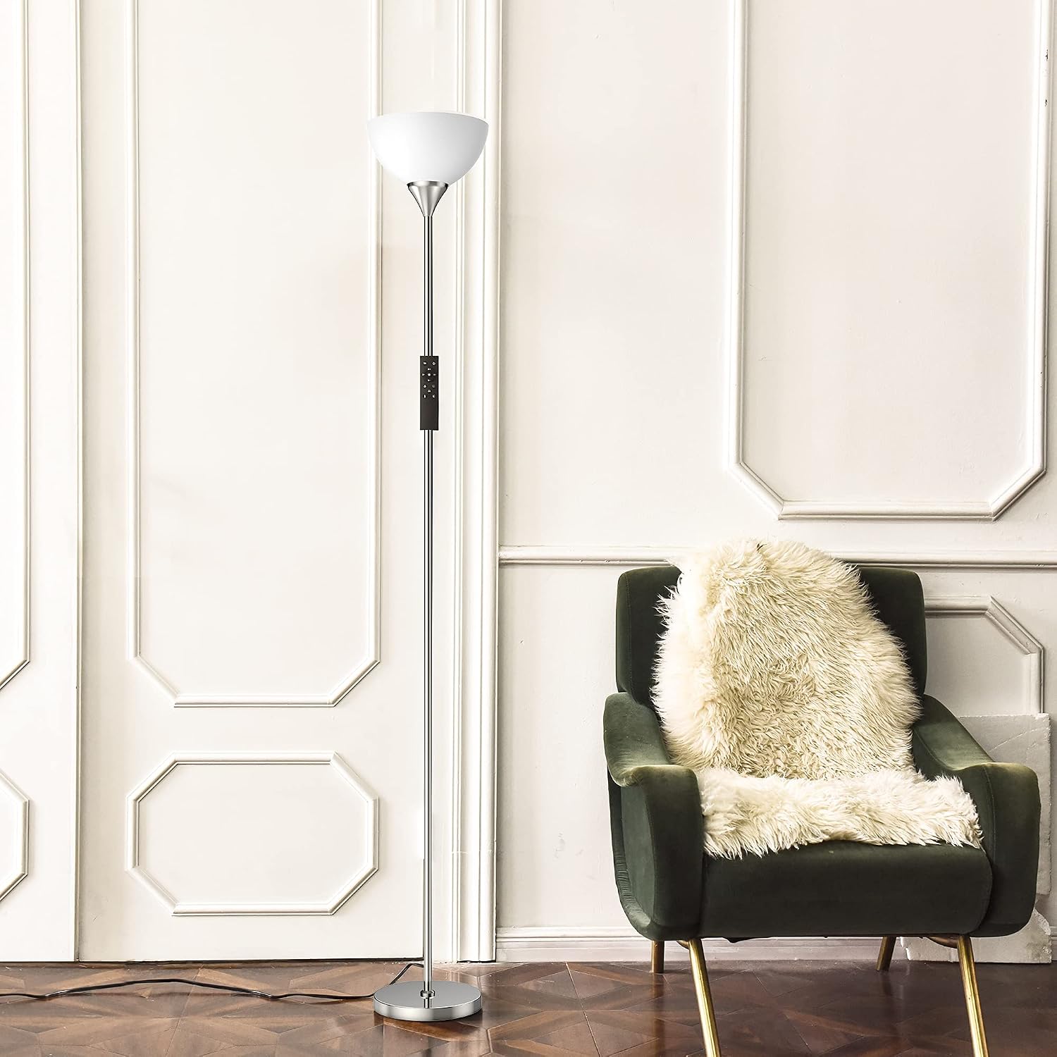 PESRAE Floor Lamp, Remote Control with 4 Color Temperatures, Torchiere Floor lamp for Bedroom, Standing Lamps for Living Room, Bulb…
