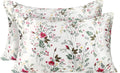 MANSPHIL Garden Floral Silk Pillow Cases 2 Pack King Size, Reversible Satin Pillowcase for Hair and Skin Envelope Closure, 22 Momme 6A…