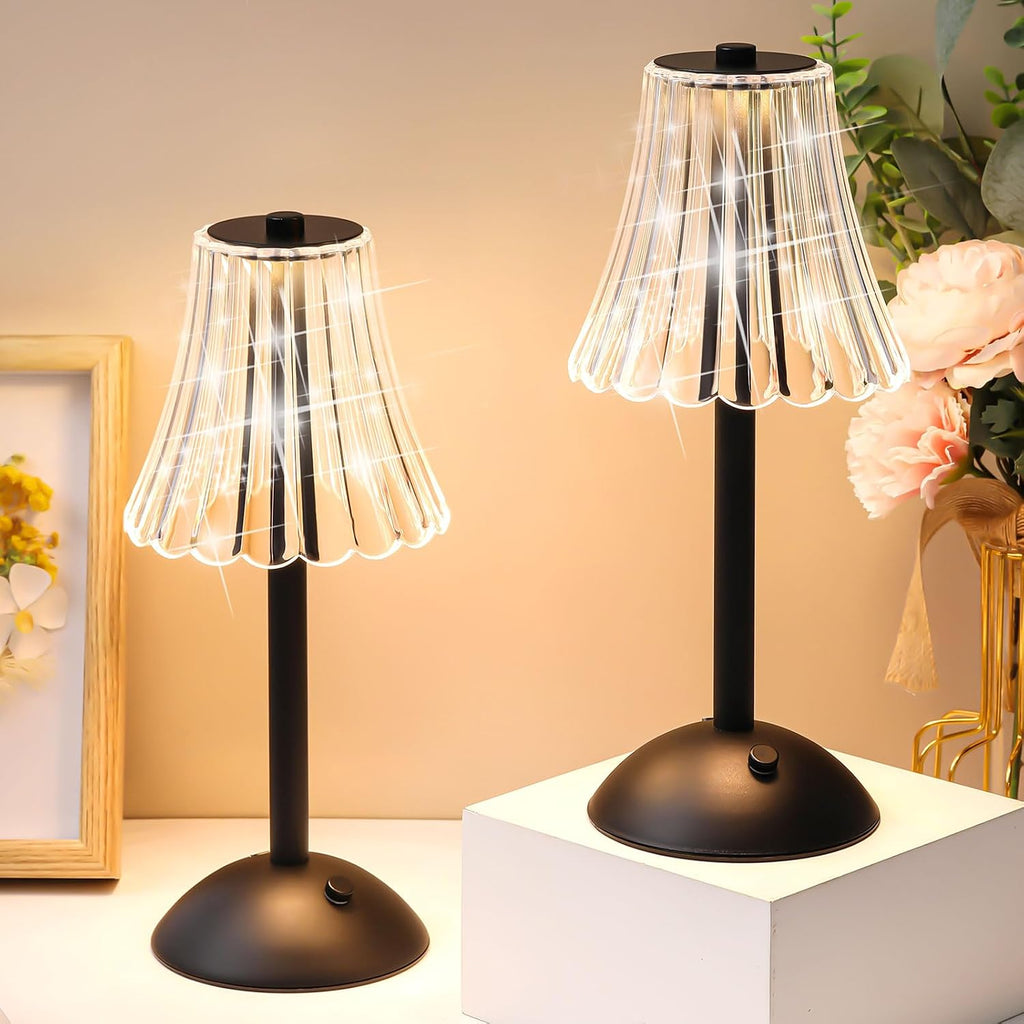 Liliful 4 Pcs Cordless Table Lamp Rechargeable Touch LED Small Gold Portable Battery Operated USB-c Desk Lamp 3 Color Dimmable for…
