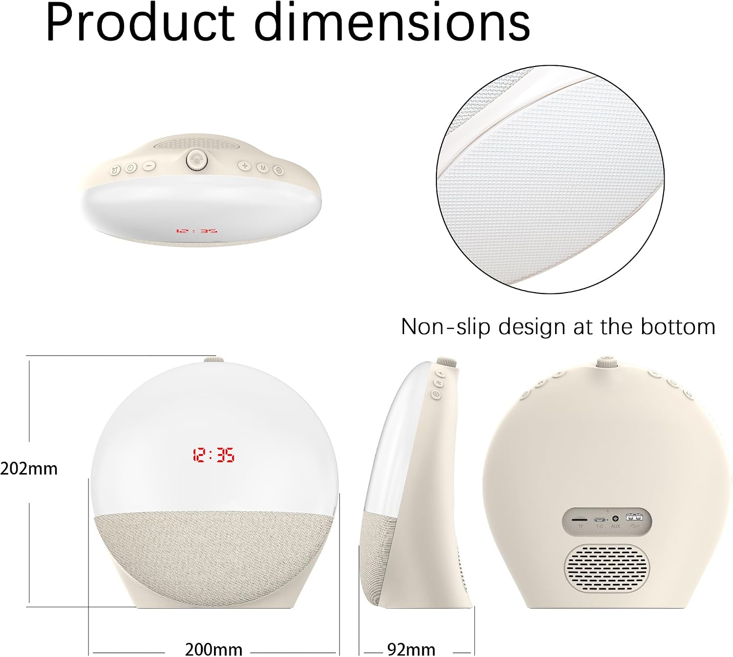 Sunrise Alarm Clock White Noise Machine | Natural Wake-Up Light for Bedroom with 8 Soothing Sleep Sounds, Dimmable Clock & Bluetooth…