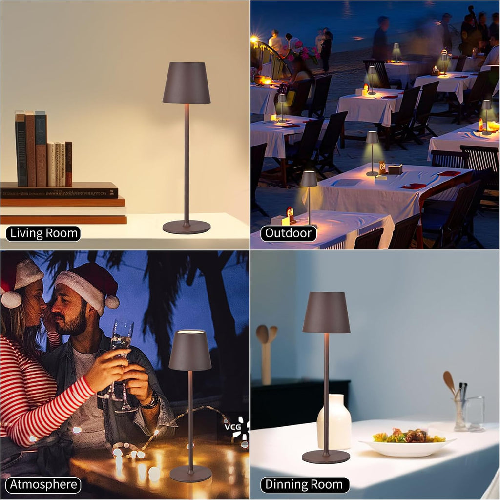 BGFHome Cordless Table Lamp LED Desk lamp,5000mAh Rechargeable Touch Night Light Wireless Minimalist Design…