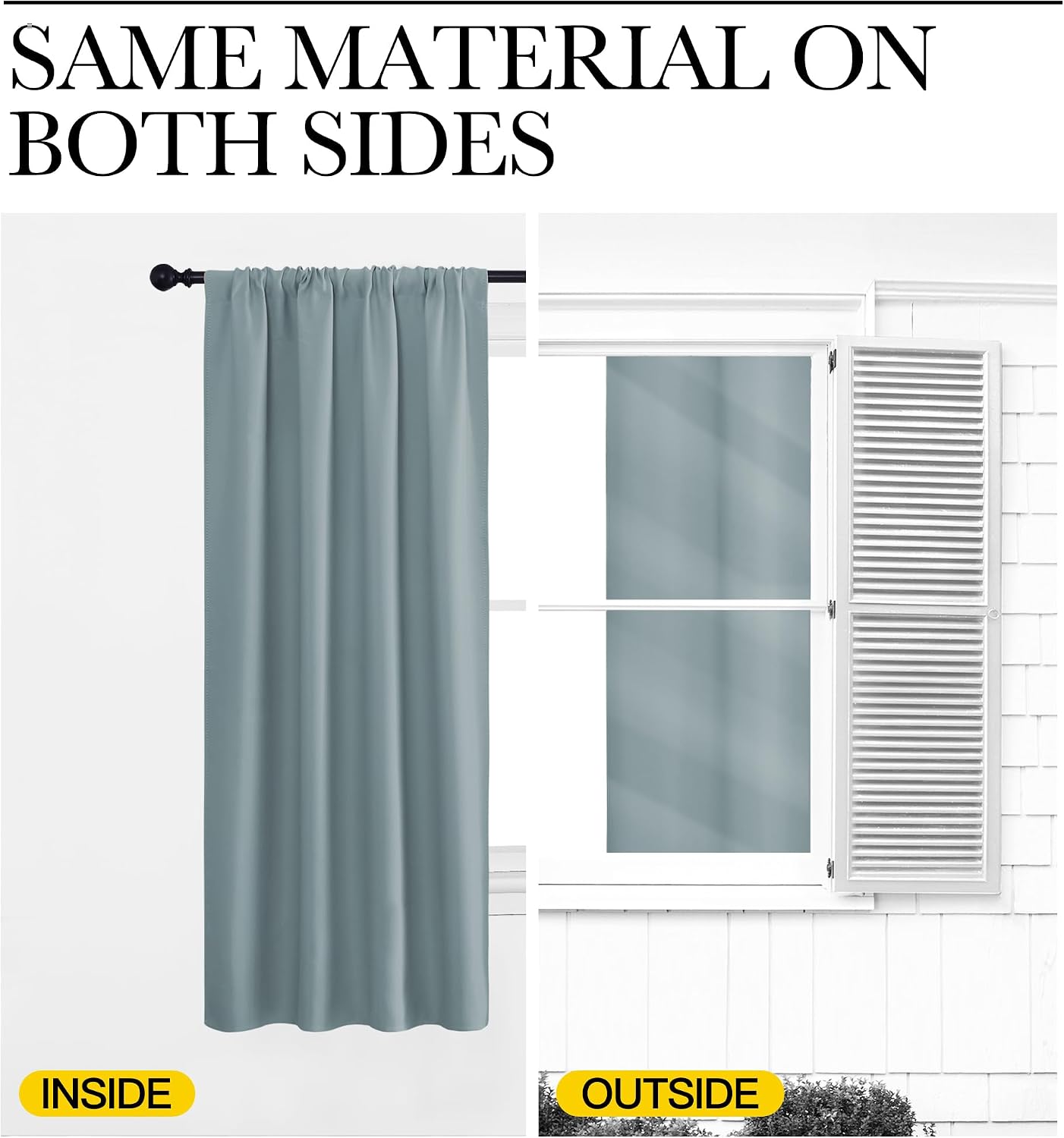 NICETOWN 2 Panels Blackout Curtains, Rod Pocket Thermal Insulated Curtains for Bedroom, Room Darkning Shading Blinds Modern Home…