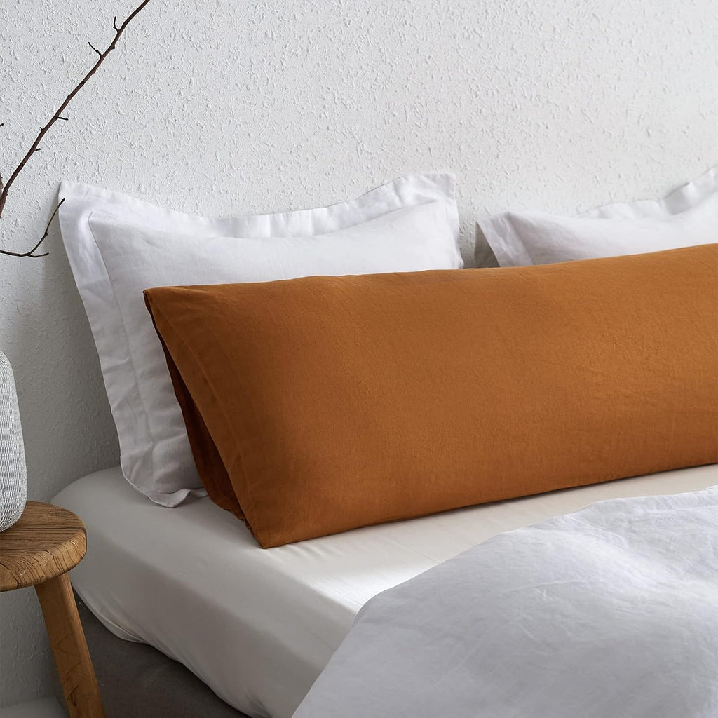Simple&Opulence Body Pillow Cover 20" x 54",100% Pure Linen, Ultra Soft and Breathable, Body Pillowcase with Envelope Closur…