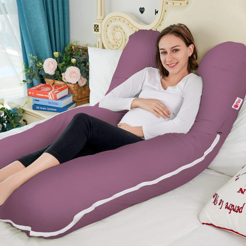 Meiz Pregnancy Pillow, Cooling Silky Pregnancy Pillows for Sleeping, Full Body Maternity Pillow for Pregnant Woman with Cooling Silky Jersey…