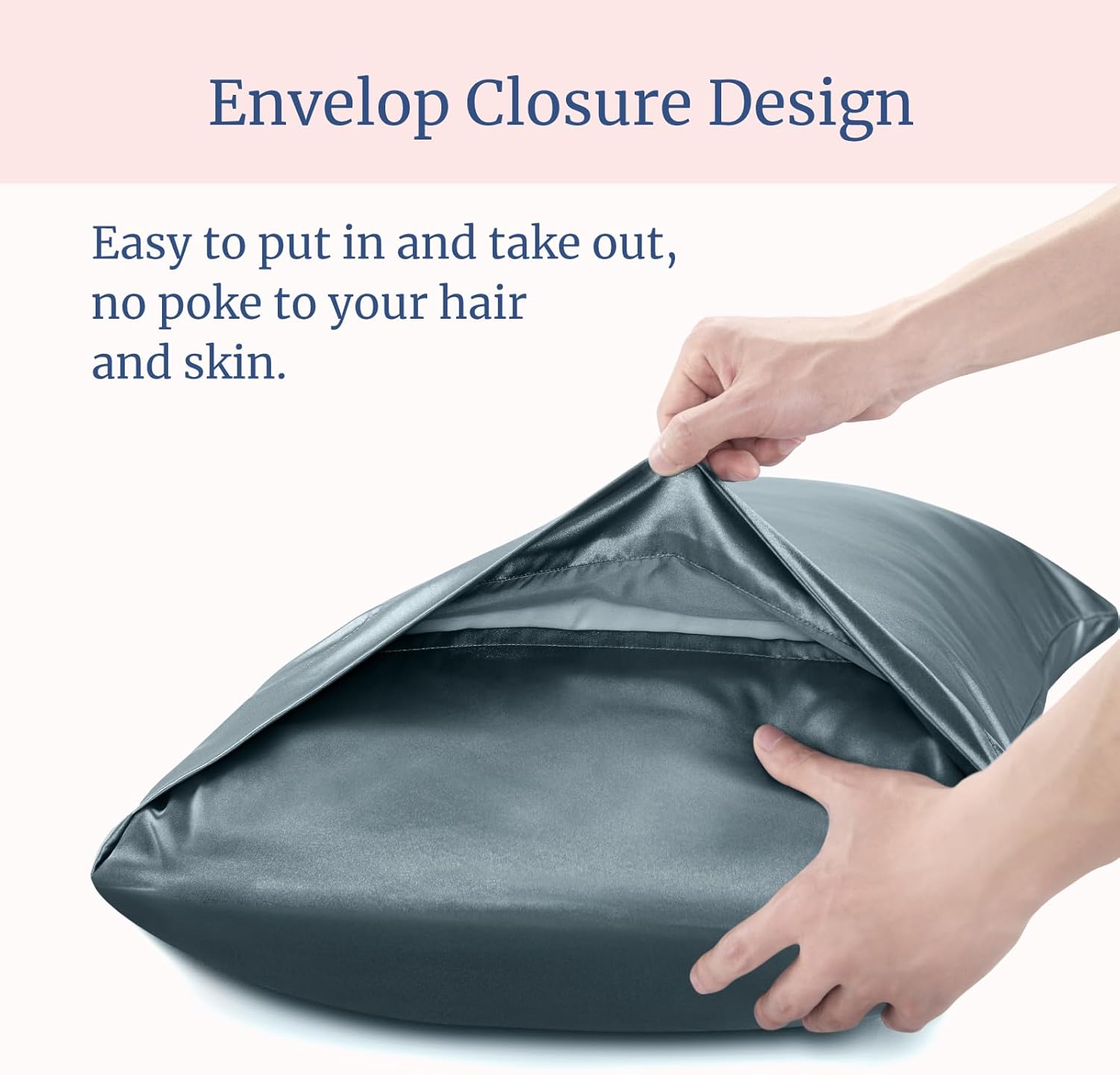 Bedelite Satin Pillowcase for Hair and Skin, Super Soft and Cooling Similar to Silk Pillow Cases 2 Pack with Envelope Closure, Gift for Wom…