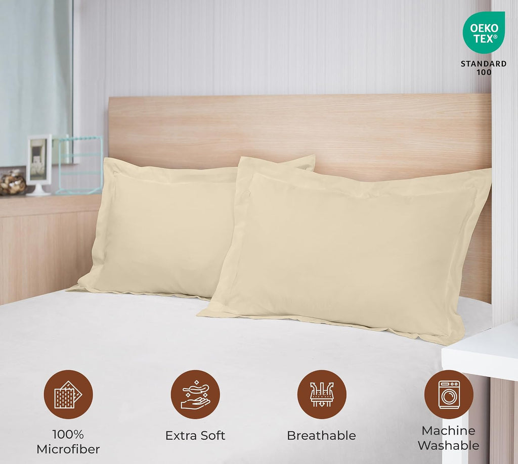 Royalelinens Royale Linens Pillow Shams 2 Pack Standard Size 20x26 Inch- Brushed 1800 Microfiber - Bed Pillow Shams, Wrinkle Resistant Supe…