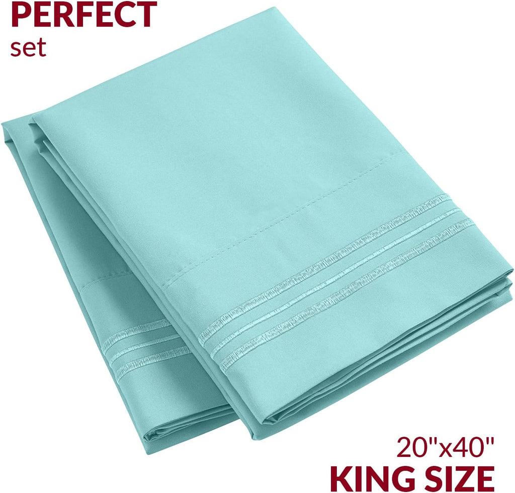 Mellanni Pillow Cases - Luxury, Extra Soft, Cooling Pillow Covers - 2 PC Iconic Collection Pillowcases - Envelope Closure (King 20" x 40",…