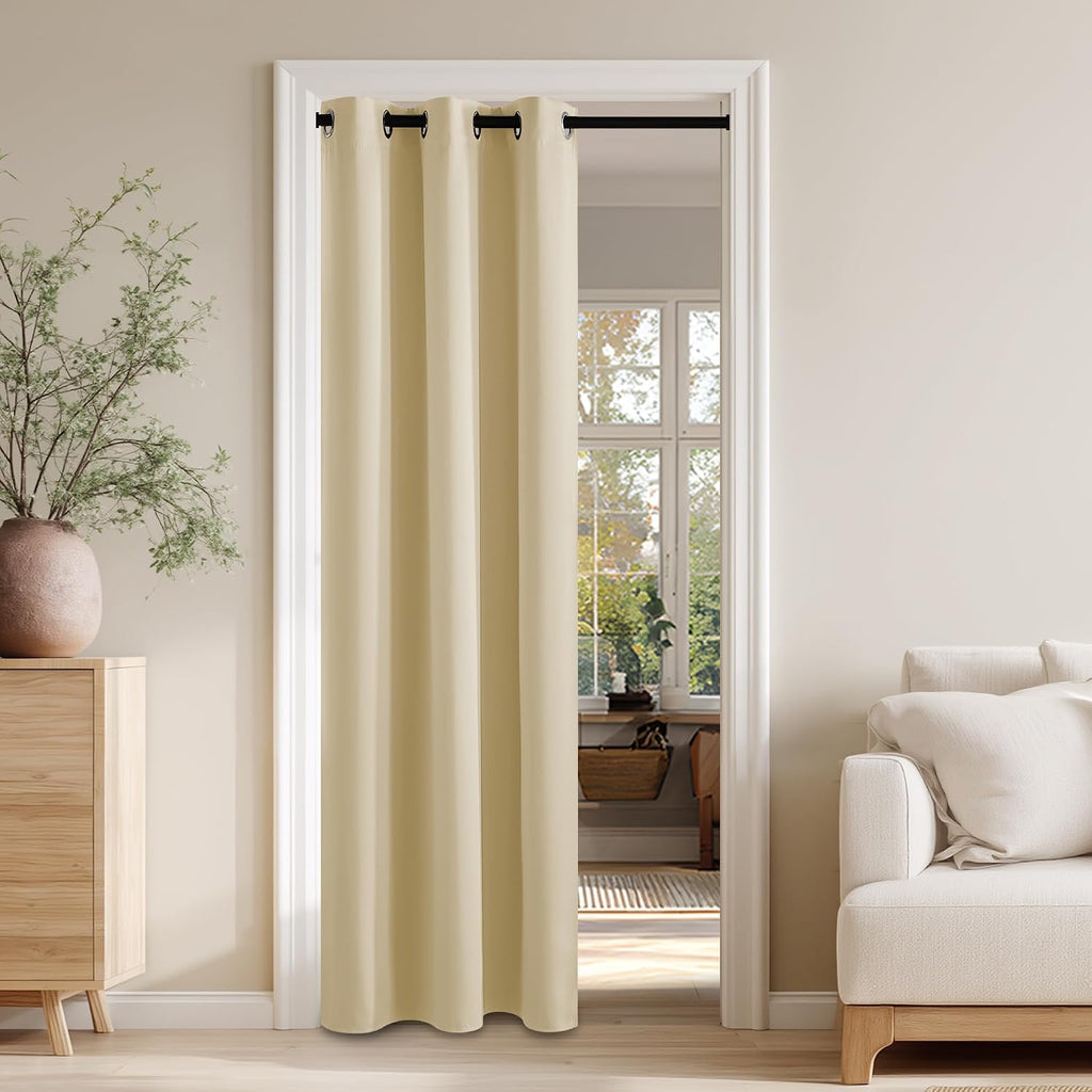 Rybhome RYB HOME 100% Blackout Door Curtain for Doorway/Open Closet, Privacy Temporary Door for Bedroom/Kitchen/Laundry/Patio, Thermal Insu…