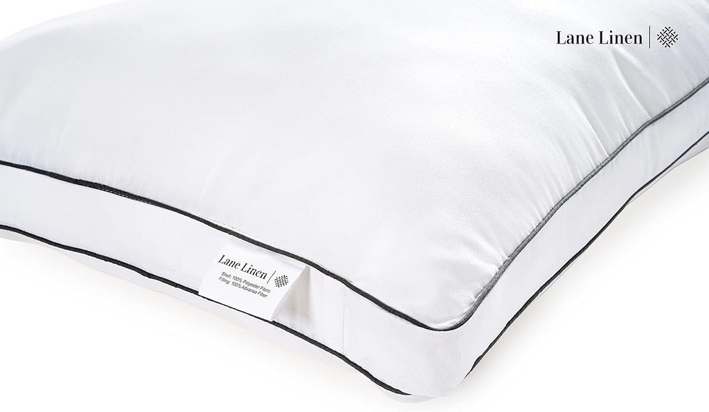 LaneLinen LANE LINEN Bed Pillows King Size Set of 2-20"x36" Medium Firm Down Alternative Pillows for Sleeping, Hotel Quality Back Stomach o…