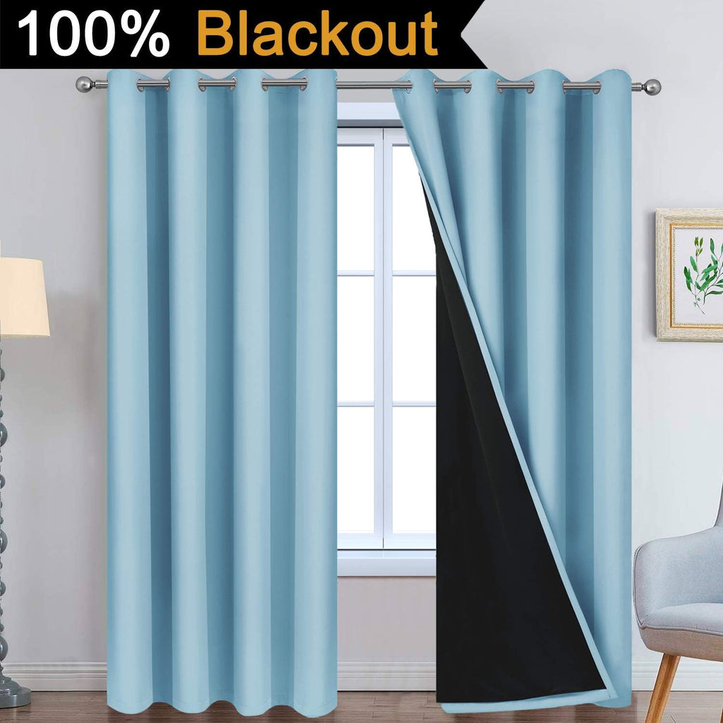 Yakamok Full Blackout Curtains 84 Inches Long, Blackout Curtain Panels for Bedroom, 2 Thick Layers Grommet Top Thermal Insulated Drapes with…