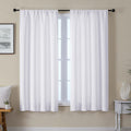 Gwine Pura White Curtains 63 inch Length, Light Filtering Thermal Insulated Noise Reducing Window Curtain Panels for Bedroom, Elegant…