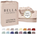 Bella Coterie Luxury Bamboo Viscose Full Size Sheet Set | 100% Organically Grown | Ultra Soft | Cooling for Hot Sleepers | 18" Deep…