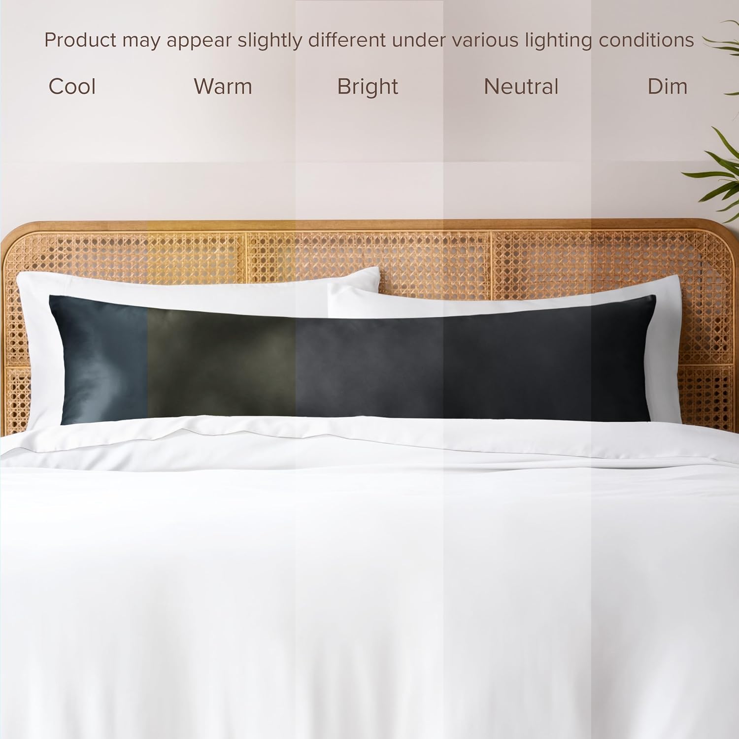 BareHome Bare Home 100% Rayon Made from Bamboo Luxury Body Size Cooling Pillowcase - Breathable - Easy Fit - Soft Bedding & Pillowcase (Bod…