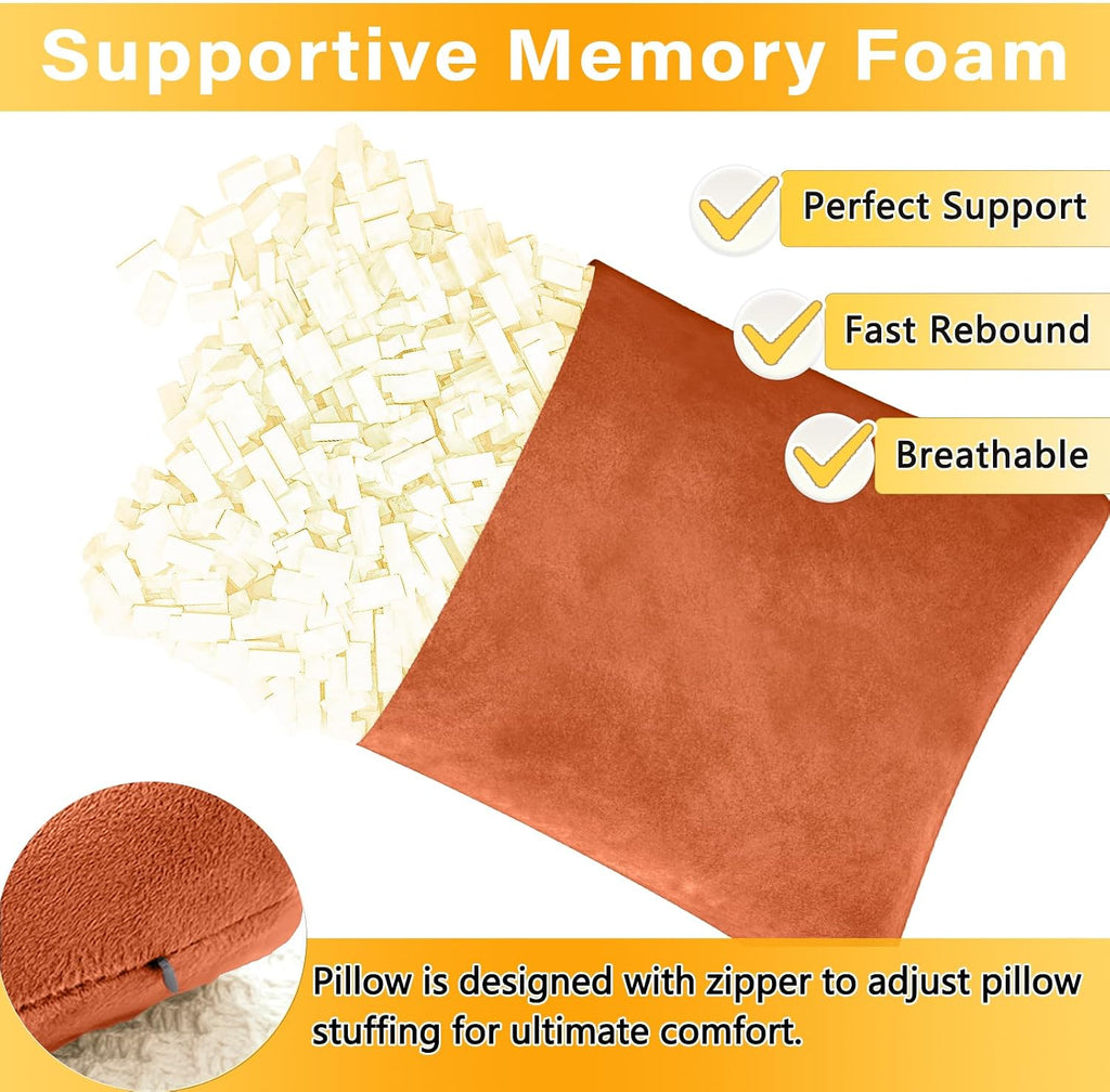1 MIDDLE ONE 2 Pack Small Pillow, Memory Foam Mini Pillow 11 X 7 Inches for Travel, Sleeping, Nap and Neck, Knee, Lumbar Support, Tiny…
