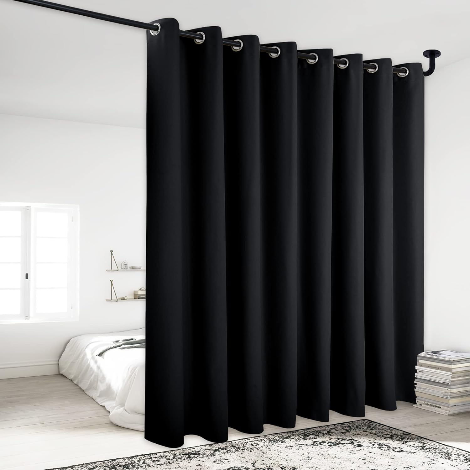 NICETOWN Room Separating Divider, Room Divider Curtain Screen Partition, Function Thermal Blackout Patio Door Panel, Sliding Door…