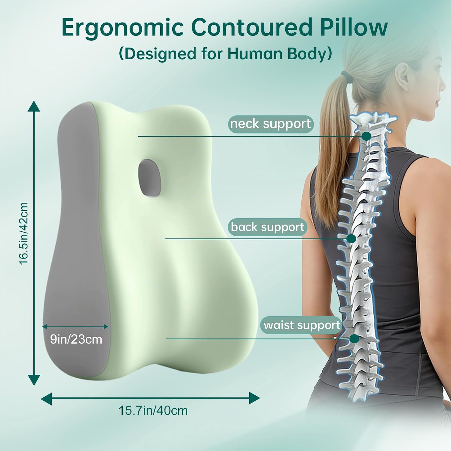 Memory Foam Wedge Pillow Intimacy Couples Pillow, Pregnant Ergonomic Contoured Position Pillow for Sleeping & Reading, Multi-Functional…