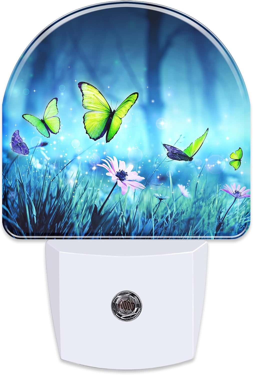 Mystic Fairy Butterflies Glowing Butterfly Forest Dusk to Dawn Plug in Night Light, 0.5w Energy Saving Sleep Friendly NightLight for Kids…