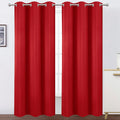Lemomo Blackout Curtains 38 x 84 inch/Bright Red Curtains Set of 2 Panels/Thermal Insulated Room Darkening Bedroom Curtains 84 inch Red
