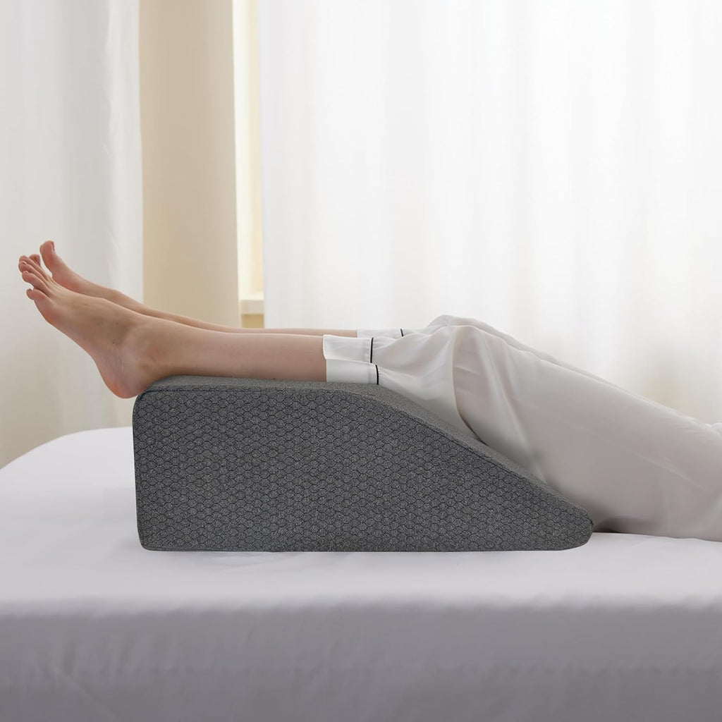Bedluxe Leg Elevation Pillows, Leg Pillows for Sleeping, Cooling Gel Memory Foam Top, Wedge Pillow for Legs, Leg Wedges for Circulation…