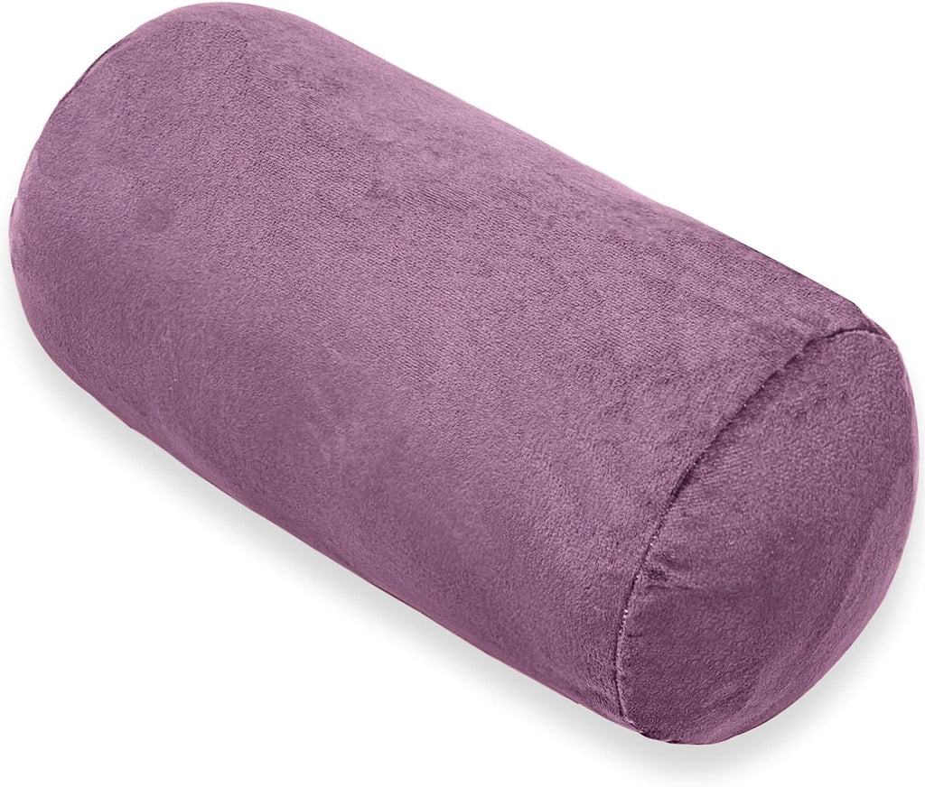 1 MIDDLE ONE Round Cylinder Bolster Pillow with Removable Velvet Cover, Tube Roll Cervical Pillow for Head, Neck, Back and Legs Support…