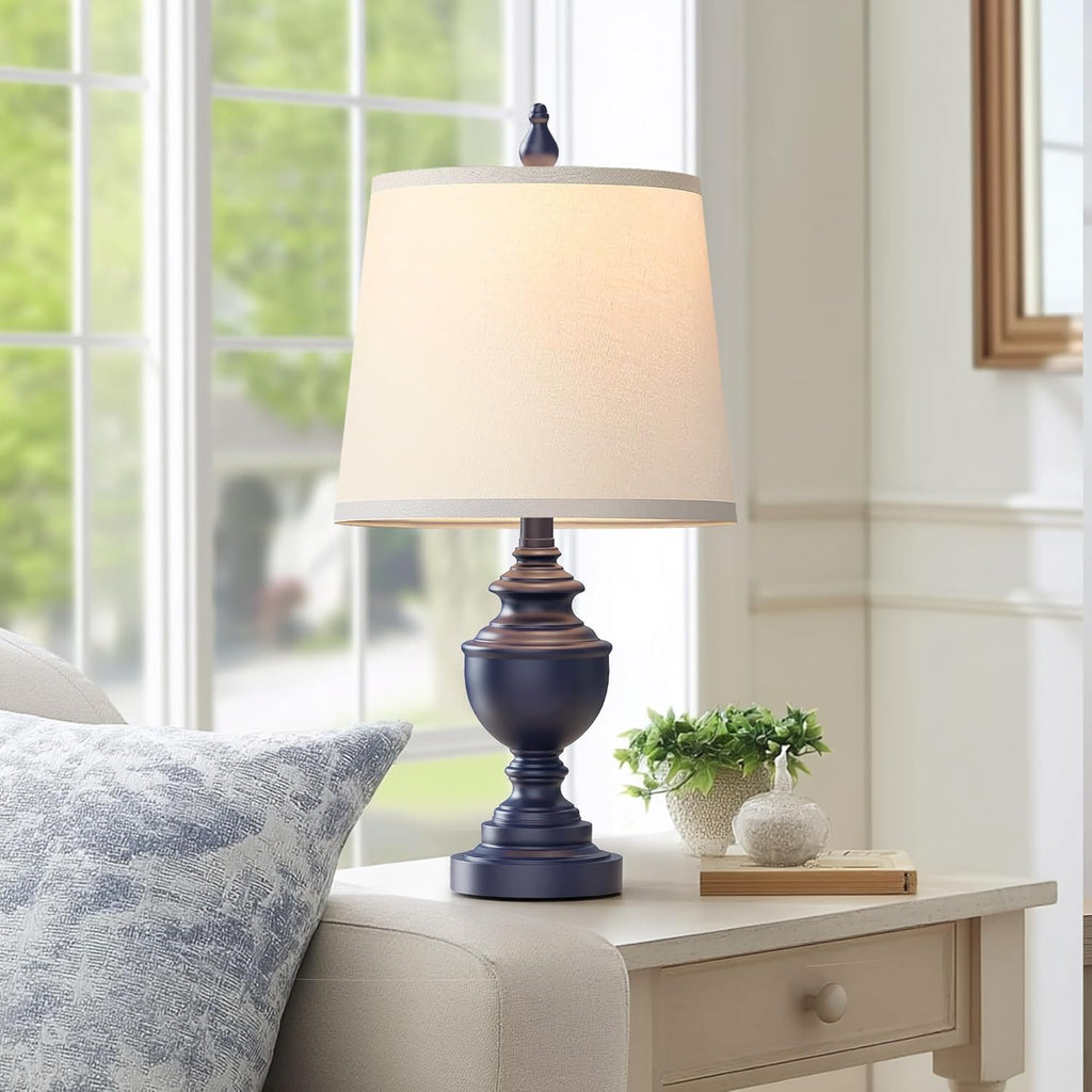 PARTPHONER Retro Table Lamps Set of 2, Bedside Lamp for Bedroom Rustic Farmhouse Table Lamps for Living Room, Vintage Nightstand Lamps…