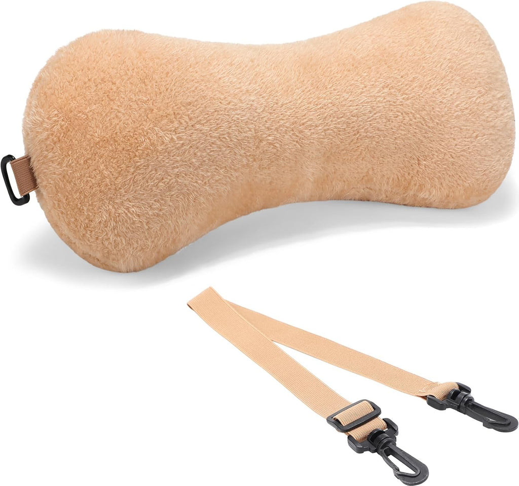 Colingmill 1 Pc Neck Pillow for Recliner Headrest Pillow Bone Shaped Chair Plush with Adjustable Strap Neck Support and Curve Head Cushion…