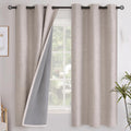 YoungsTex Linen Blackout Curtains for Bedroom, Textured Room Darkening Window Drapes with Grommet Thermal Insulated Heat Bolcking for Livin…
