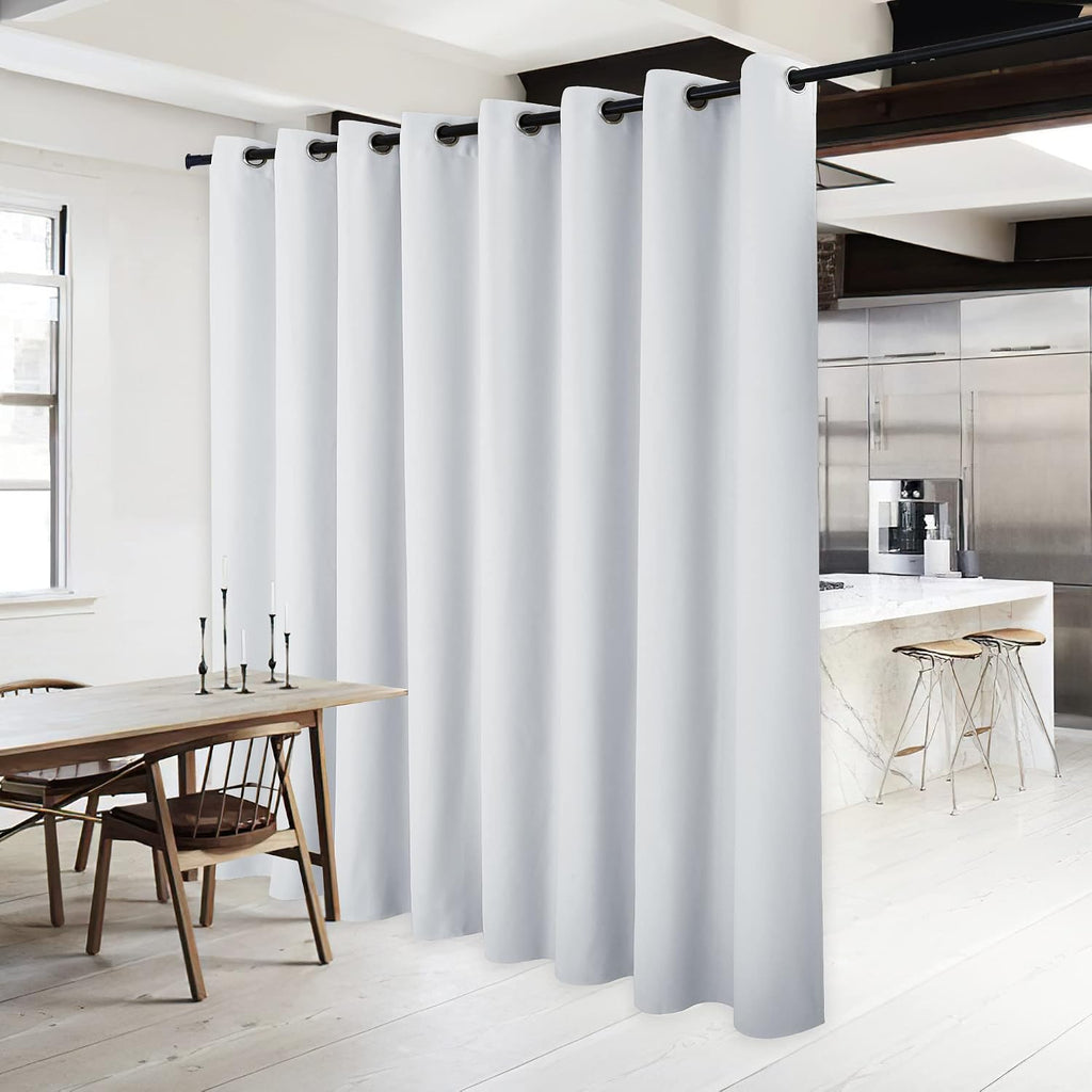 NICETOWN Room Darkening Drape for Nursery - (120 inches Width by 84 inches Length, Greyish White, Sold Individually) Light Blocking…