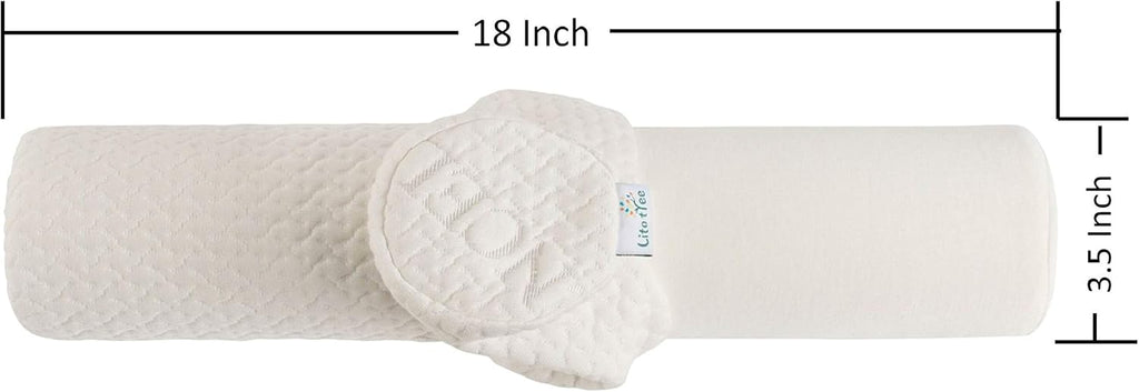 Homepage Comfort Memory Foam Neck Roll and Cervical Bolster Round Pillow with Removable Washable Soft Cover for Spine and Neck Back Lumbar…