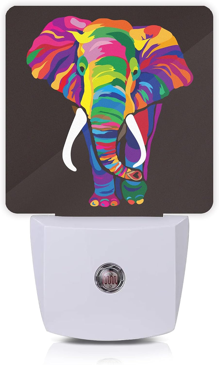 Elephant Night Light, Colorful Elephant Plug-in Night Lights with Dusk-to-Dawn Sensor for Stairway/Hallway/Kitchen Sleep Friendly lamp for…