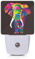 Elephant Night Light, Colorful Elephant Plug-in Night Lights with Dusk-to-Dawn Sensor for Stairway/Hallway/Kitchen Sleep Friendly lamp for…