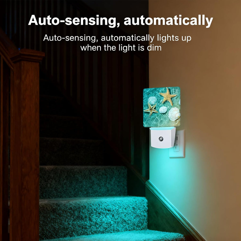 Caifujiqi Night Light Plug-in Dusk to Dawn Smart Sensor White Led Nightlight for Bedroom Bathroom Kitchen Hallway Stairs Energy Efficient D…