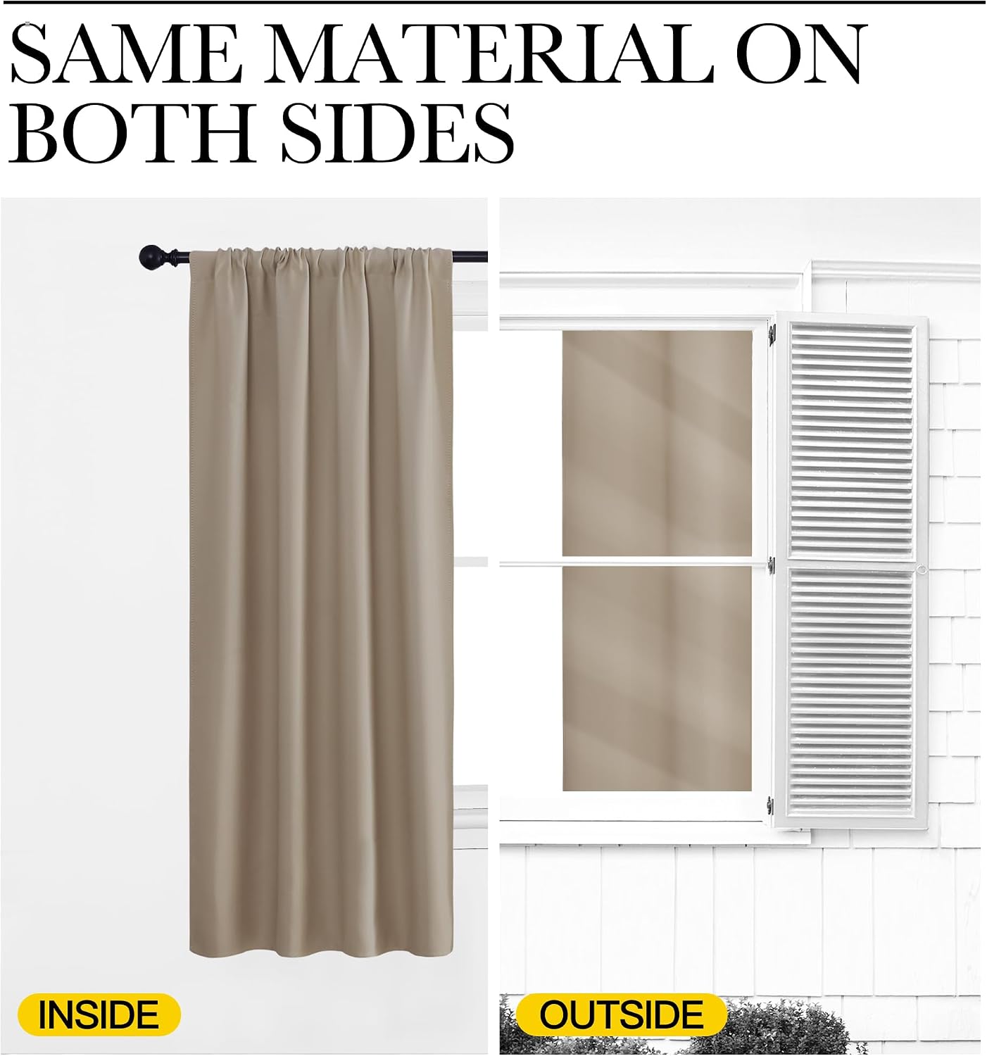 NICETOWN RV Blackout Curtains for Camper Windows, Taupe, 42" x 36", Set of 2, Kitchen Curtains, Short Blackout Drapes, Thermal Insulated…