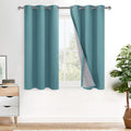 Xwzo 100% Blackout Curtains - Thermal Insulated Black Liner Curtains, Noise Reducing and Heat Blocking Drapes for Hall and Studio Windows w…