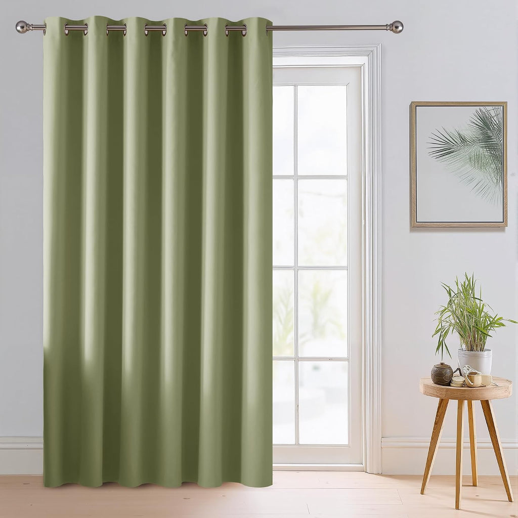 Rybhome RYB HOME Blackout Thermal Insulated Curtains, Portable Curtain for Sliding Glass Door/Storage/Space Room Divider, Large Window Trea…