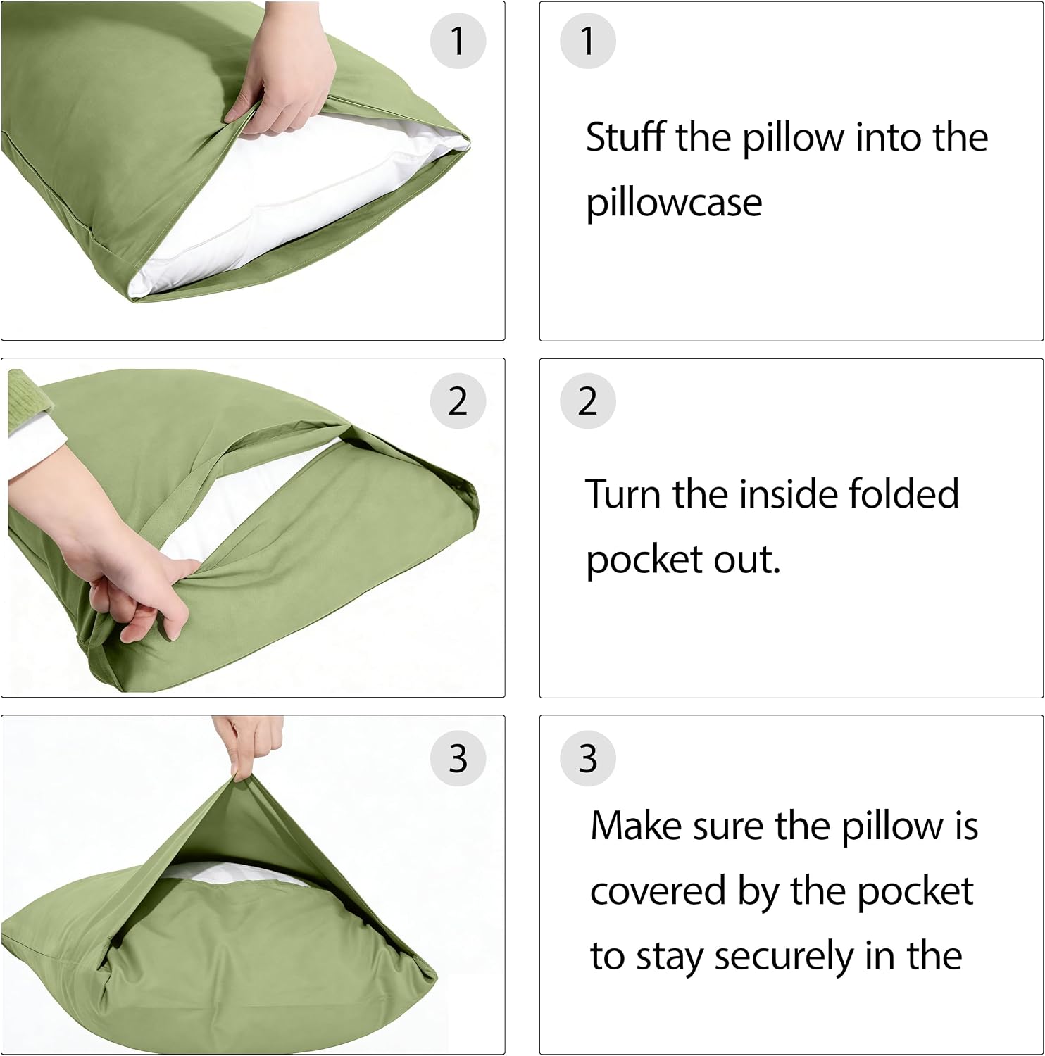 Simple&Opulence 100% Linen Pillowcases Basic Style Solid Color Set of 2, Queen Size Stone Washed Flax Pillow Cover Envelope Closure…