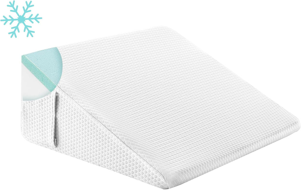 Bedluxe Wedge Pillow, 12 inch Bed Wedge Pillow for Headboard, Pillow Wedge for Acid Reflux Relief, Sleeping, After Surgery, Snoring…