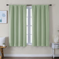 Simplebrand Ava Light Green Short Blackout Curtains for Bedroom 54 Inches Long 2 Panels Set, Solid Thermal Insulated, Energy Saving Window…
