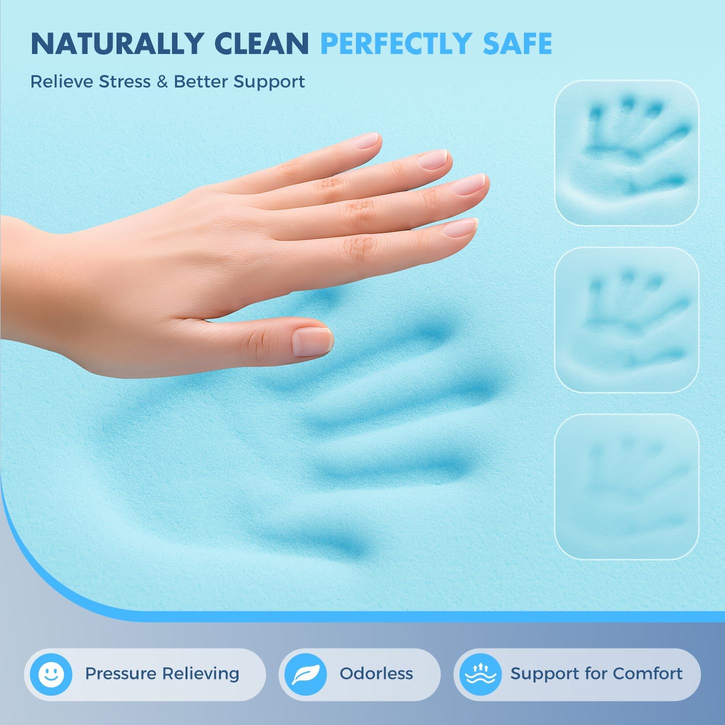 Missleep Twin Size 4 Inch Memory Foam Mattress Topper, 2 Inch Cooling Gel Memory Foam, 2 Inch Soft Pillow Top Pad, Breathable Mattress Cove…