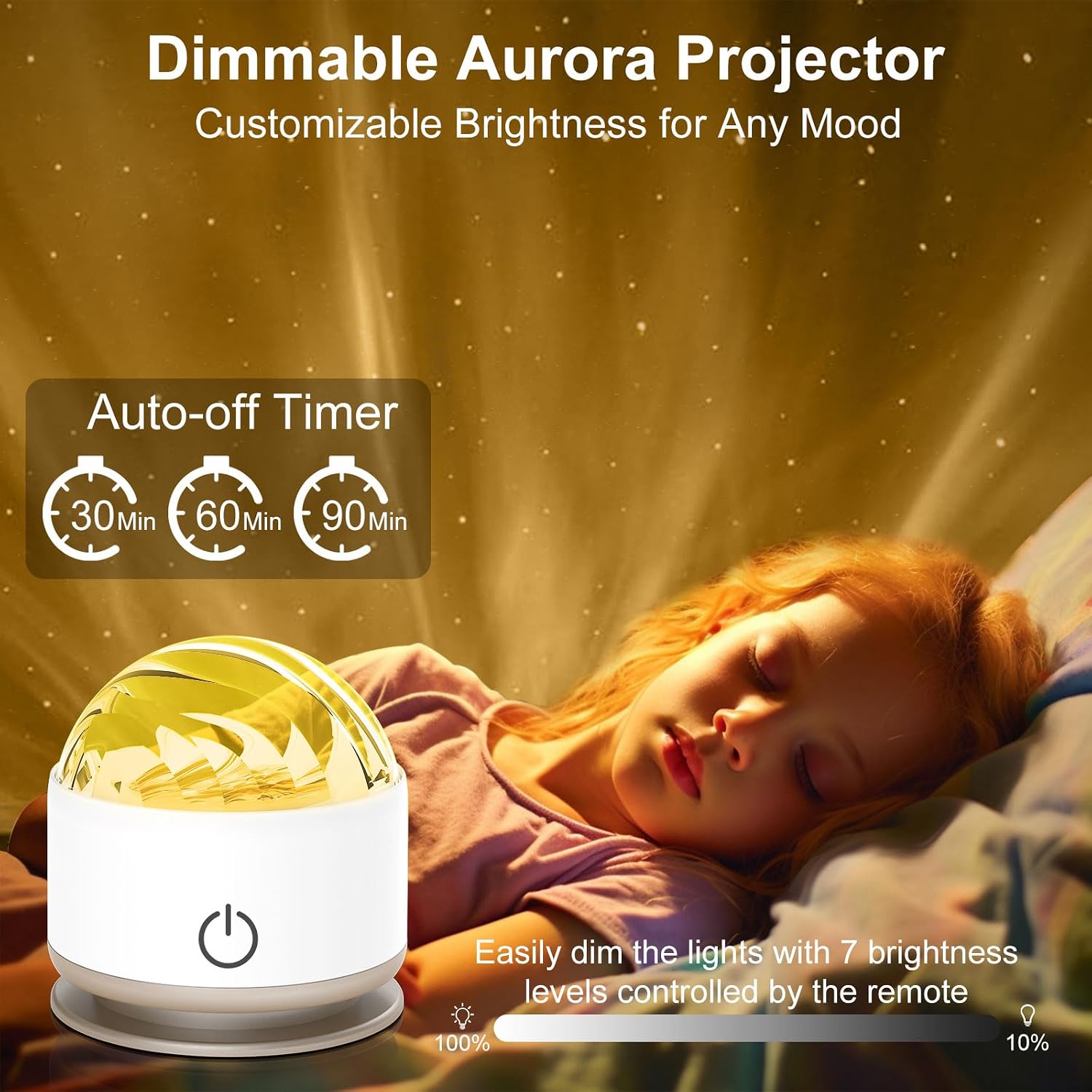 HUMIIEYE Northern Light Projector, Battery Operated Aurora Night Light with Timer Function, 13 Colors Galaxy Lamp Ripple Ceiling…