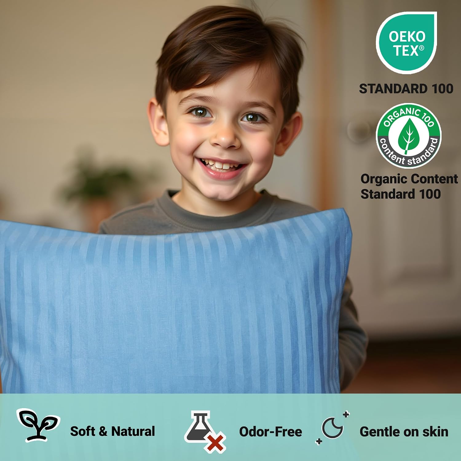 ZPECC-ABrandThatHasBeenFocusedOnBeddingFor20Years ZPECC Toddler Pillow with Pillowcase 2 Pack - 13x18 Organic Cotton Hypoallergenic Kids Pi…