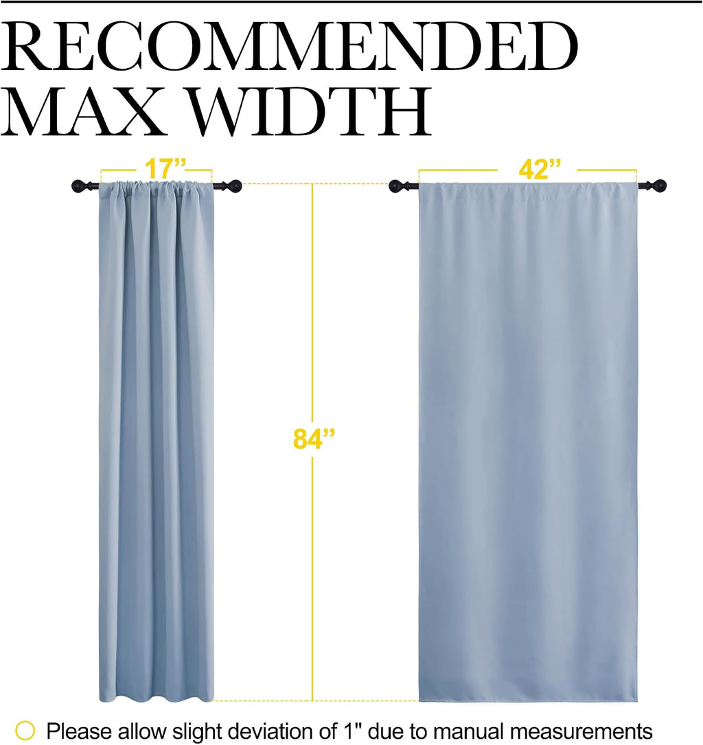 NICETOWN Blackout Curtains for Living Curtains, Vintage Blue, 1 Pair, 34-inch W x 72-inch L, Home Decorations Thermal Insulated Solid…