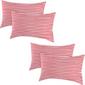 EIUE Bed Pillows for Sleeping 4 Pack, Pillows for Side and Back Sleepers, Super Soft Down Alternative Microfiber Filled Pillows (Red, Queen…