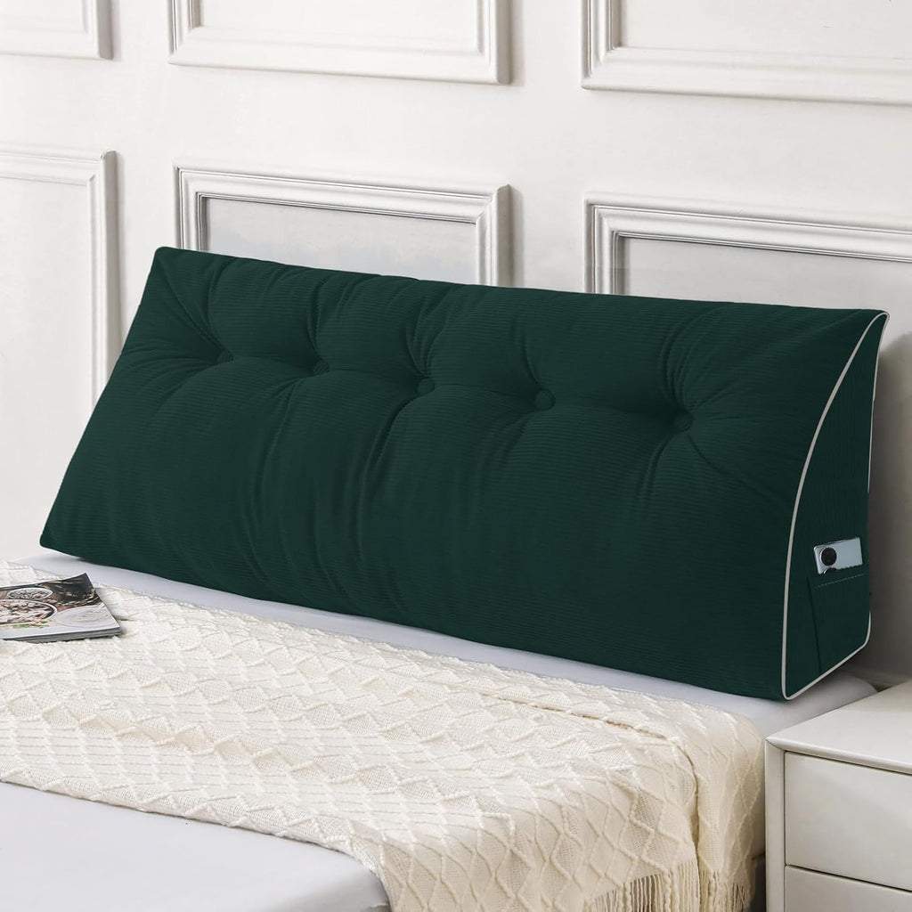 Sasttie Headboard Pillow Full, Wedge Pillow Headboard for Sitting Up in Bed, Back-Rest Support Triangular Cushion for Reading - Features Re…