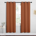 NICETOWN Blackout Curtain Panels for Girls Room, Nursery Essential Thermal Insulated Solid Grommet Top Blackout Drapes (Burnt Orange, 1…