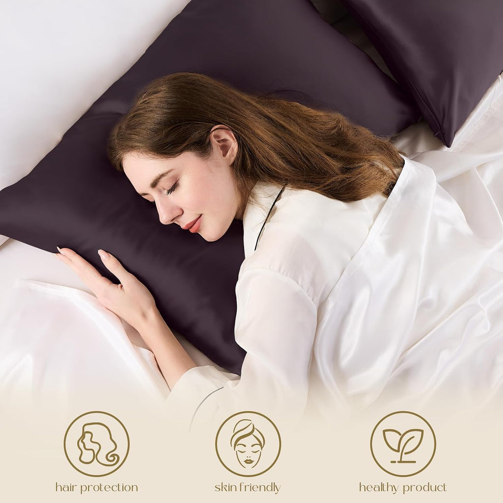 Zimasilk 100% Pure Mulberry Silk Pillowcase for Hair and Skin everyday comfort, Soft and Smooth, Both Sides Grade 6A Silk,600 Thread…