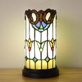 Tiffany Style Table Lamp For Bedroom Blue Dragonfly Stained Glass Nightstand Bedside Night Lamp Party Light Hand-made Art Home Deco…