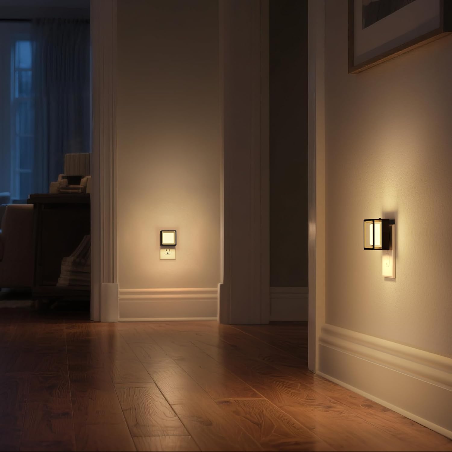 DORESshop LED Night Light, Night Lights Plug Into Wall [4 Pack] with Dusk-to-Dawn Sensor, Dimmable Nightlights, Adjustable Brightness for…