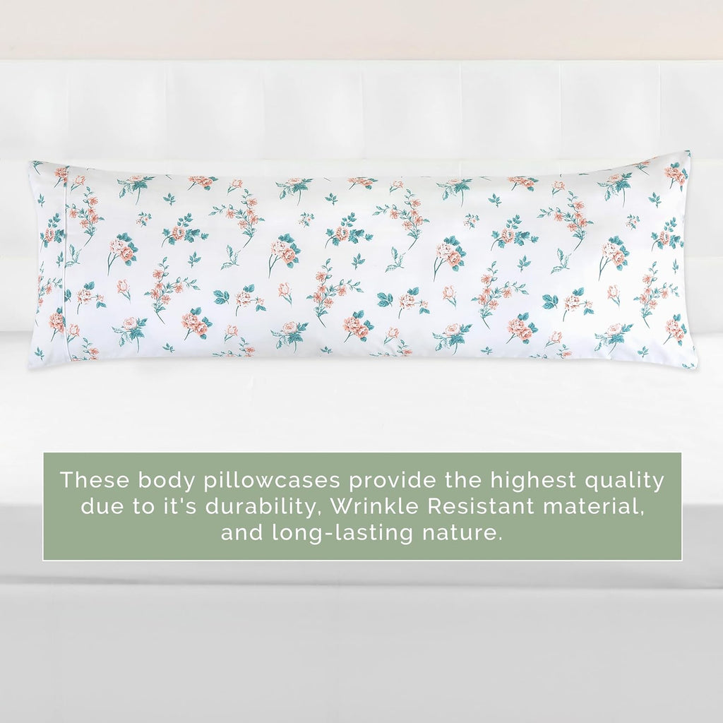 Elegantcomfort Elegant Comfort Ultra Soft 1-Piece Set Floral Print Pillowcases - 1500 Hotel Quality Microfiber, Soft and Smooth Hidden Zipp…